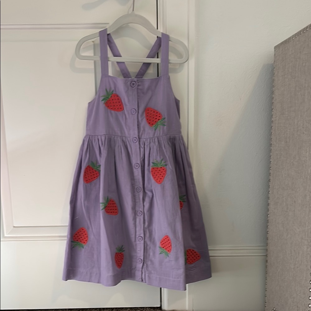 Mini Boden Purple Pleated Sundress Sleeveless
